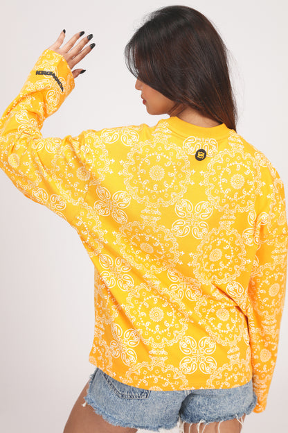 YELLOW PAISLEY TEE