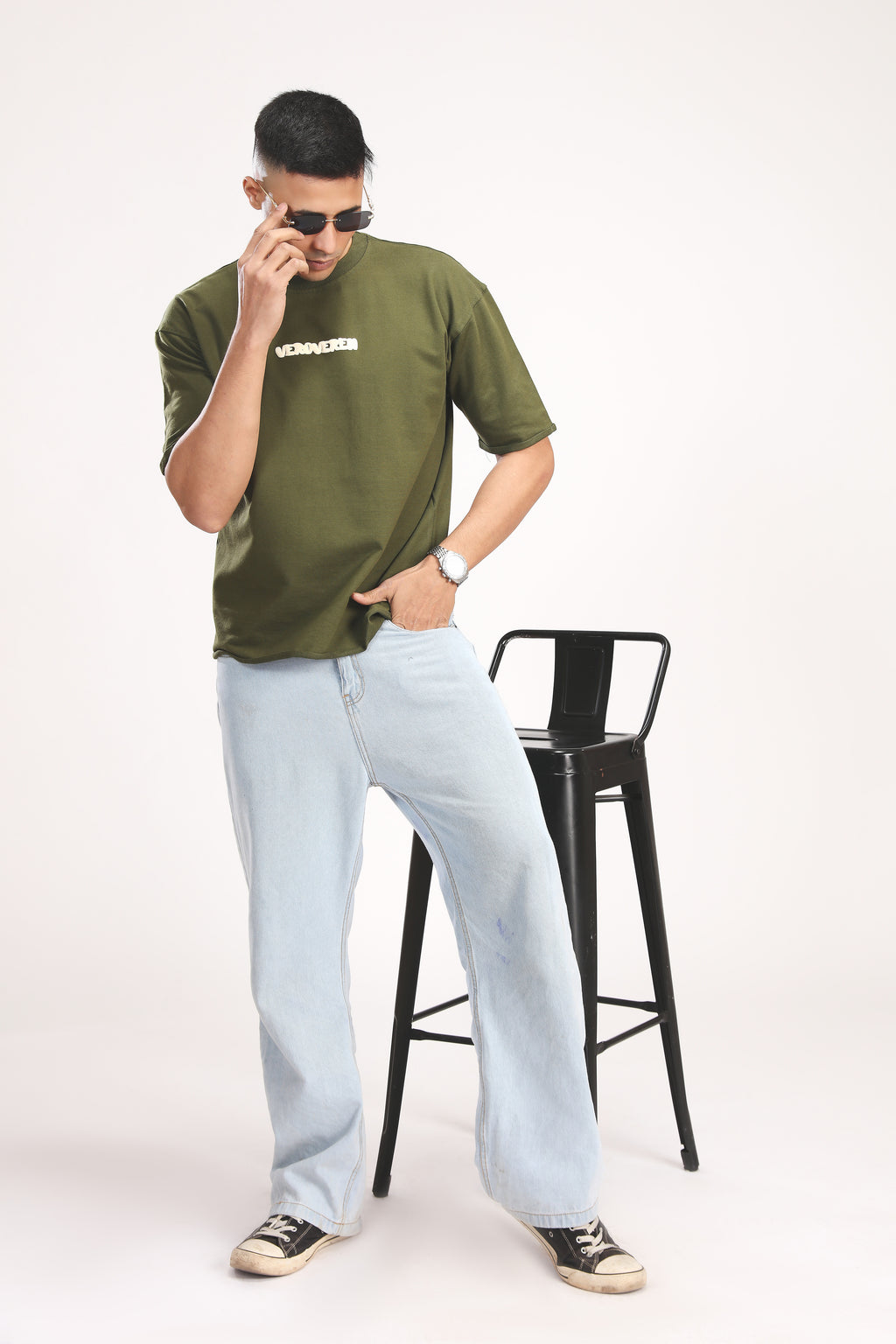 ANXIETY OLIVE GREEN TEE