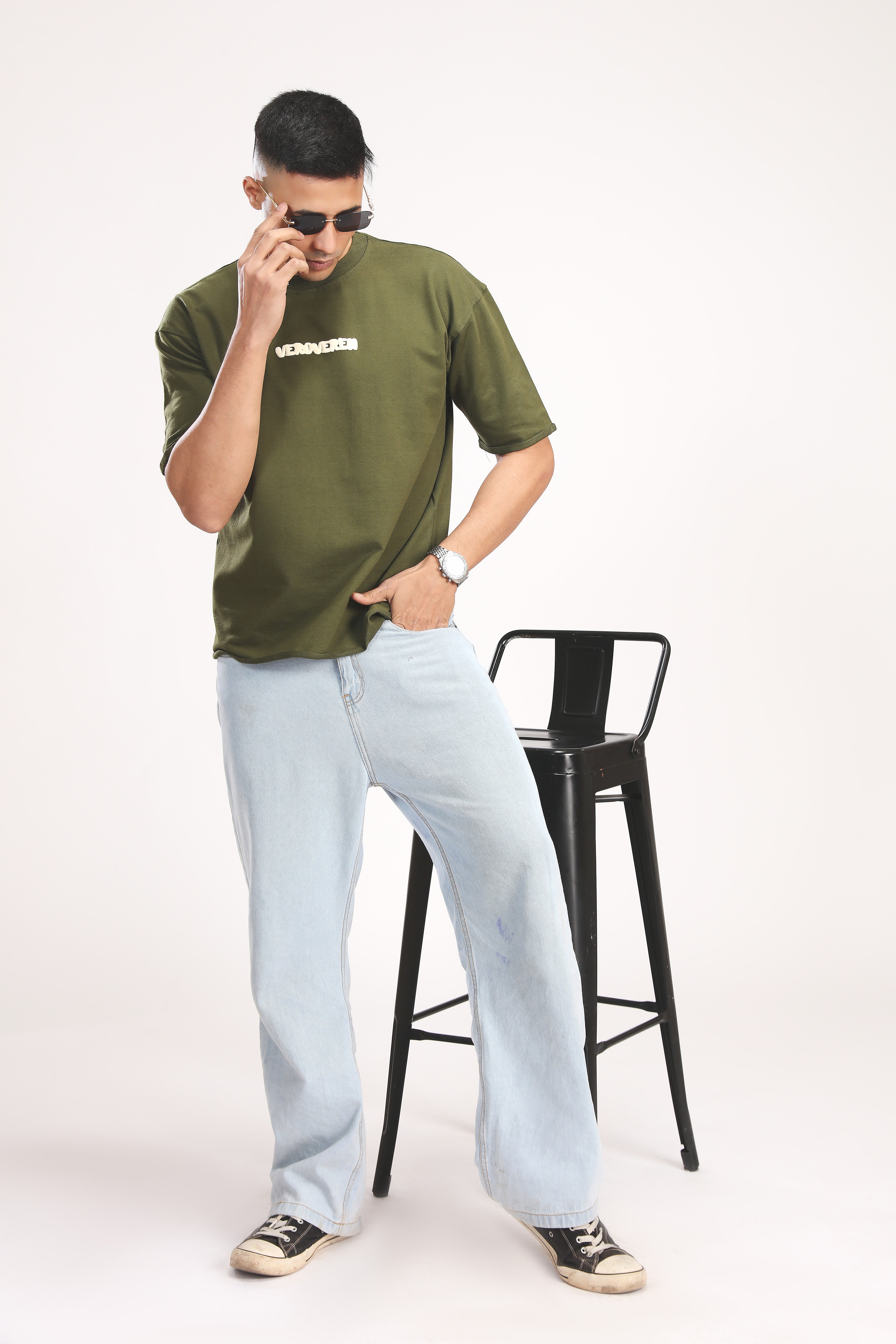ANXIETY OLIVE GREEN TEE