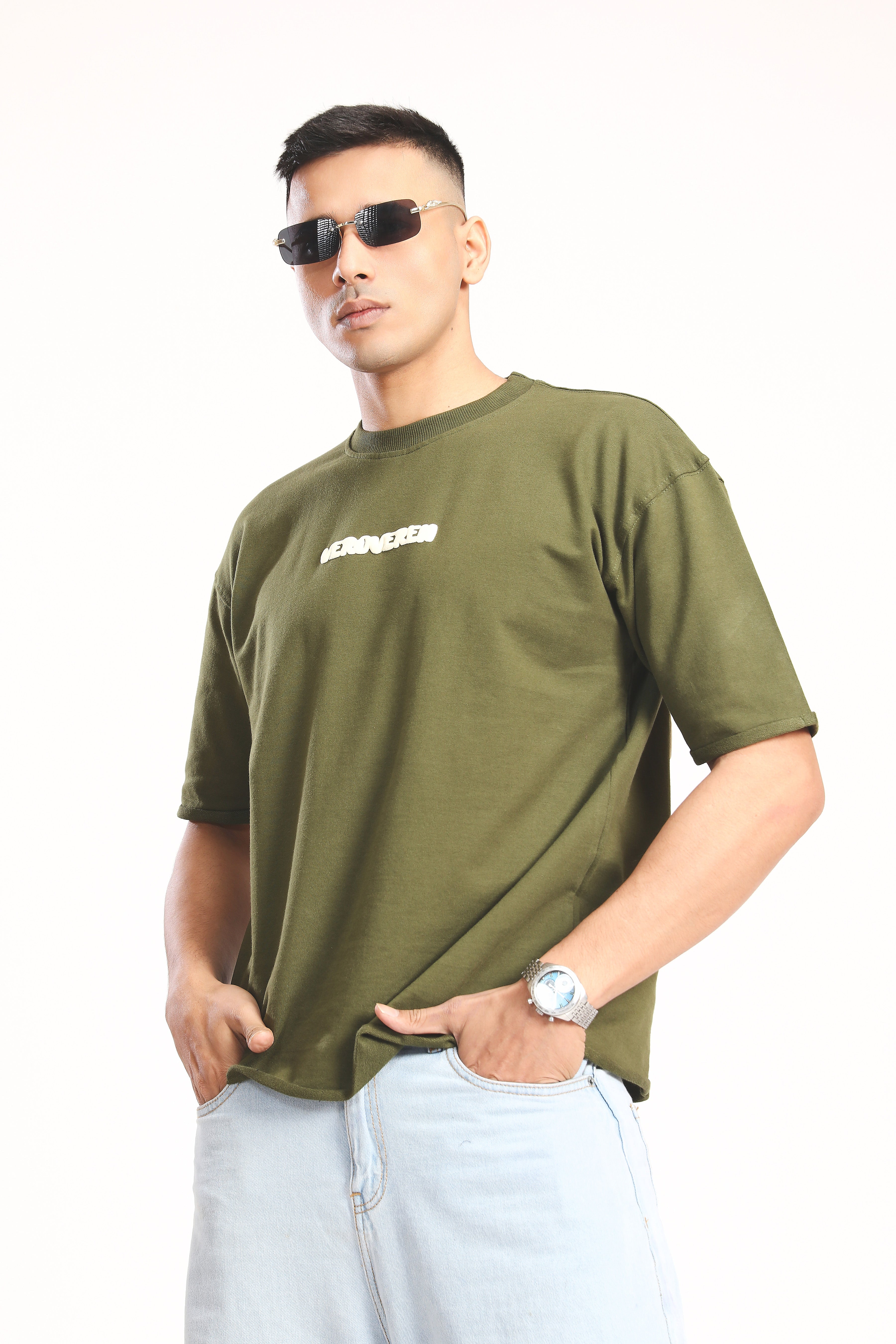 ANXIETY OLIVE GREEN TEE