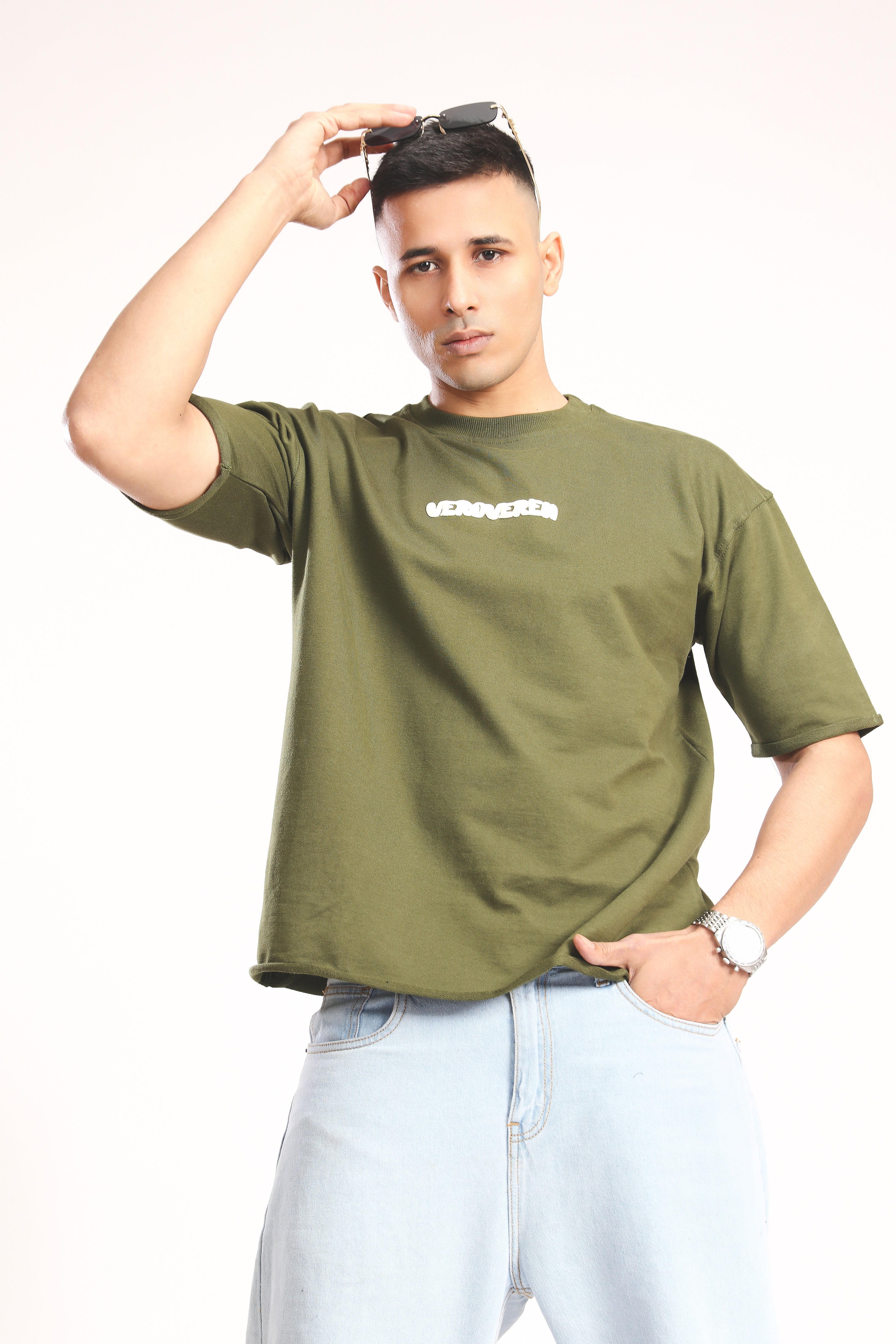 ANXIETY OLIVE GREEN TEE