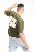 ANXIETY OLIVE GREEN TEE
