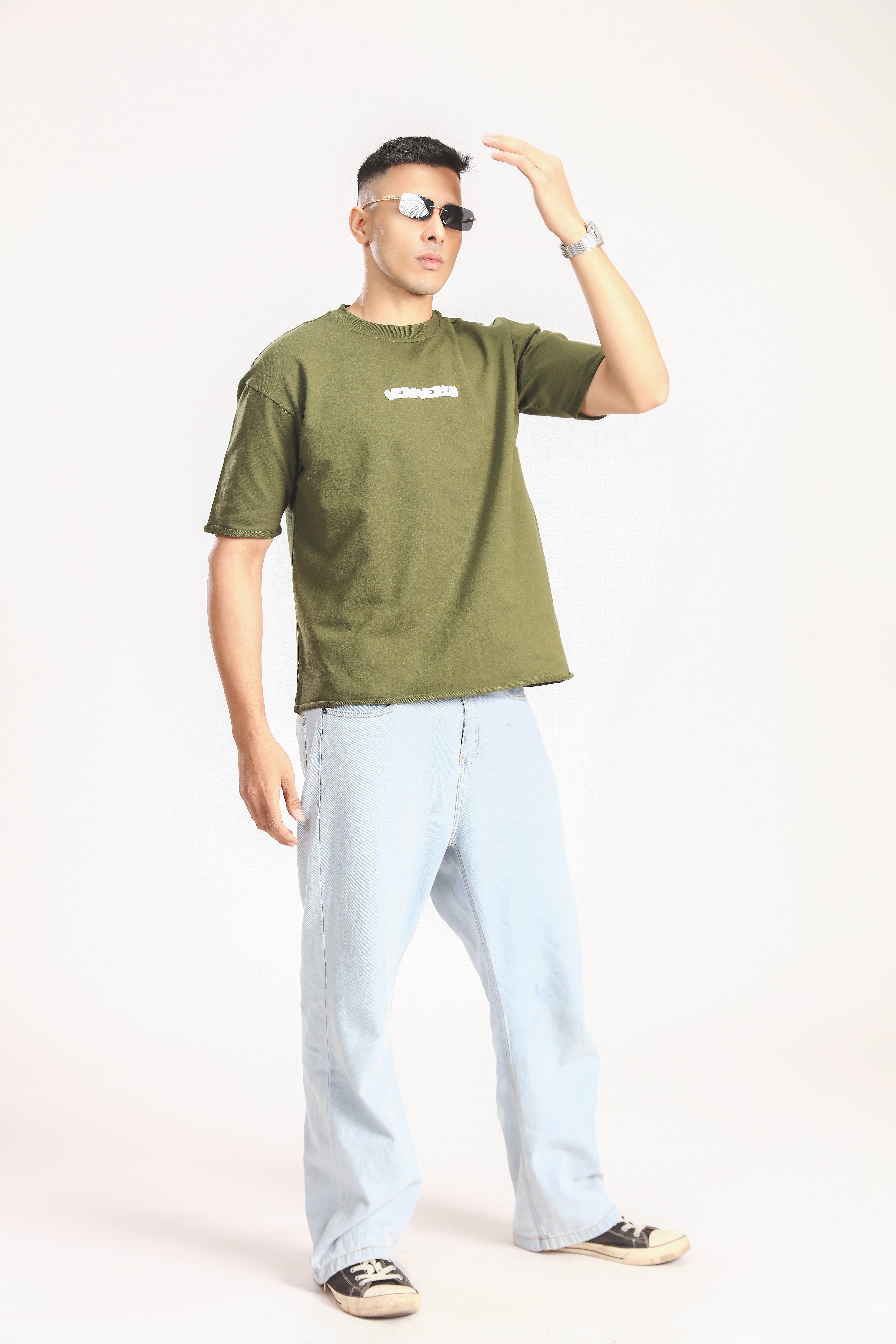 ANXIETY OLIVE GREEN TEE