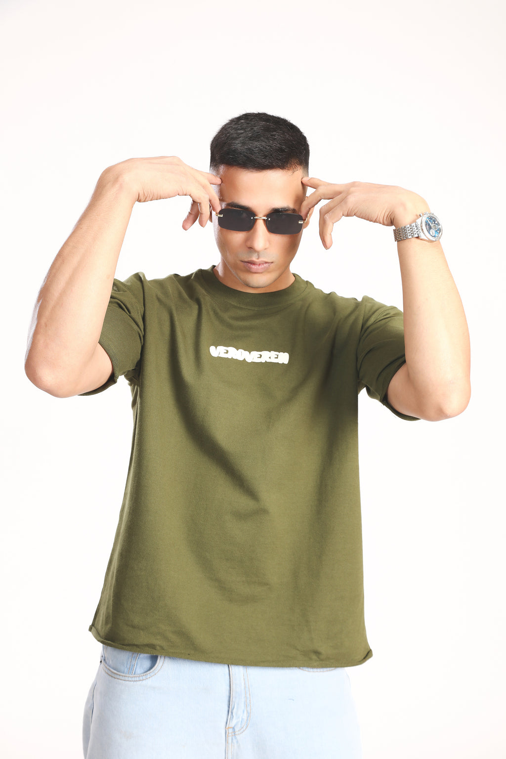 ANXIETY OLIVE GREEN TEE