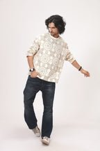CREAM PAISLEY TEE