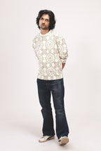 CREAM PAISLEY TEE