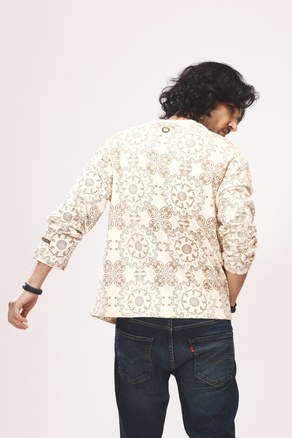 CREAM PAISLEY TEE