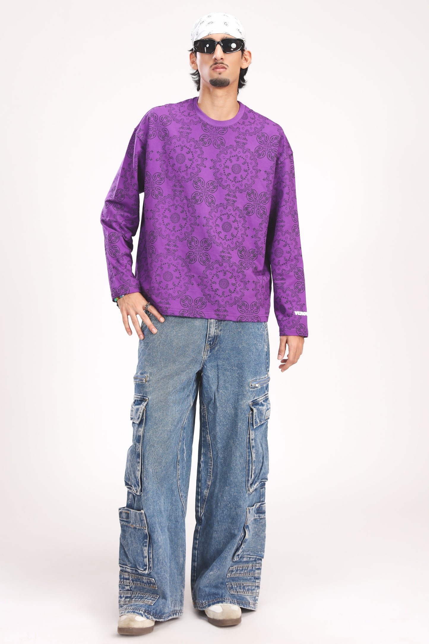 PURPLE PAISLEY TEE