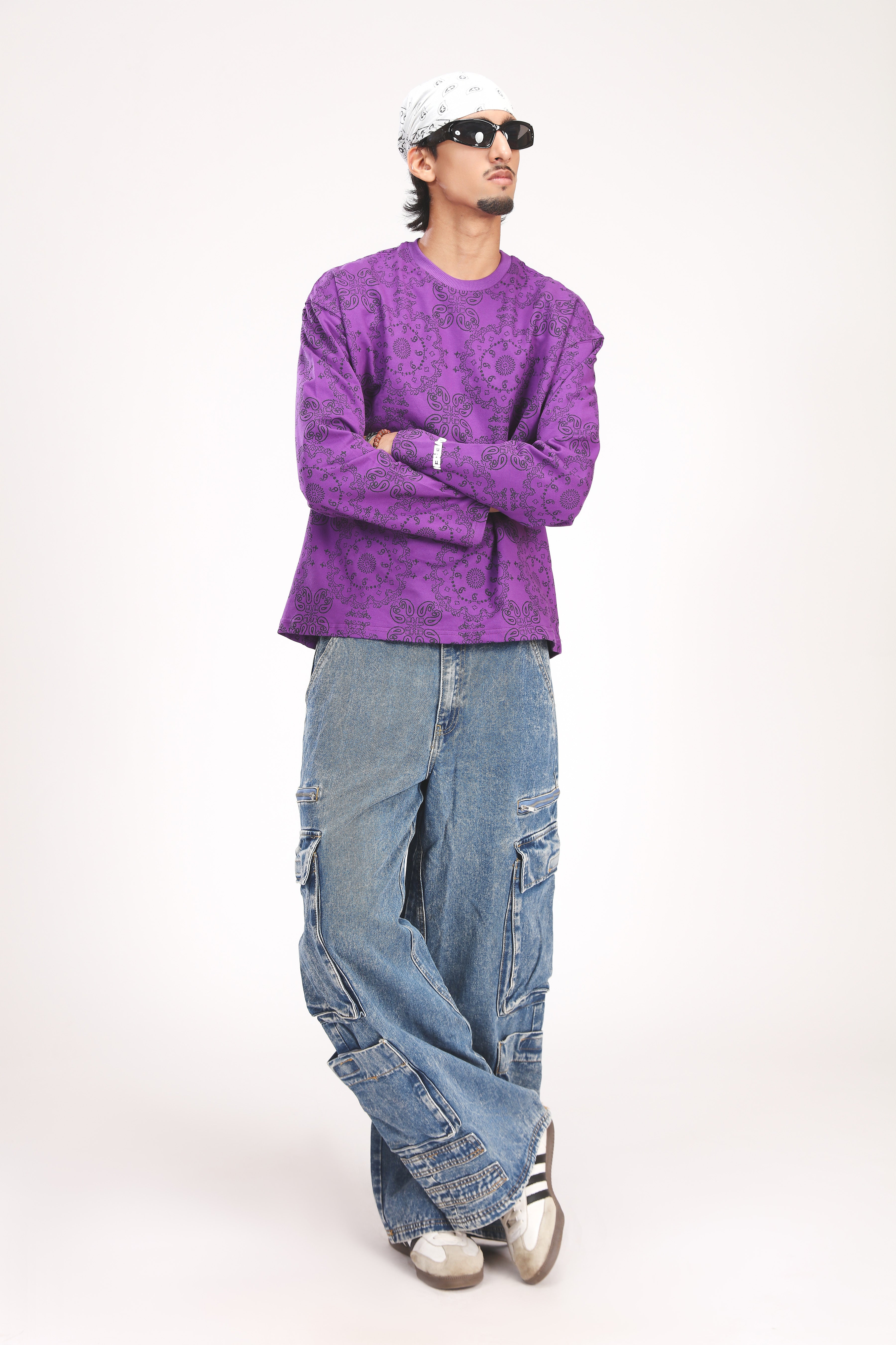 PURPLE PAISLEY TEE