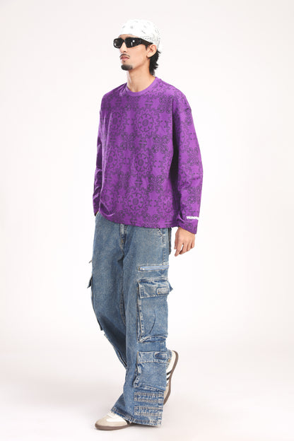 PURPLE PAISLEY TEE