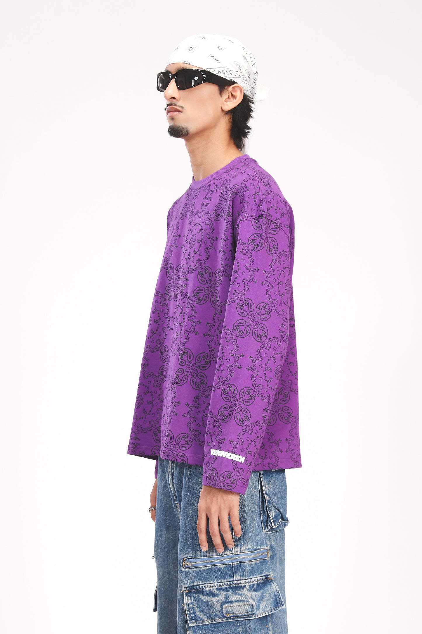 PURPLE PAISLEY TEE