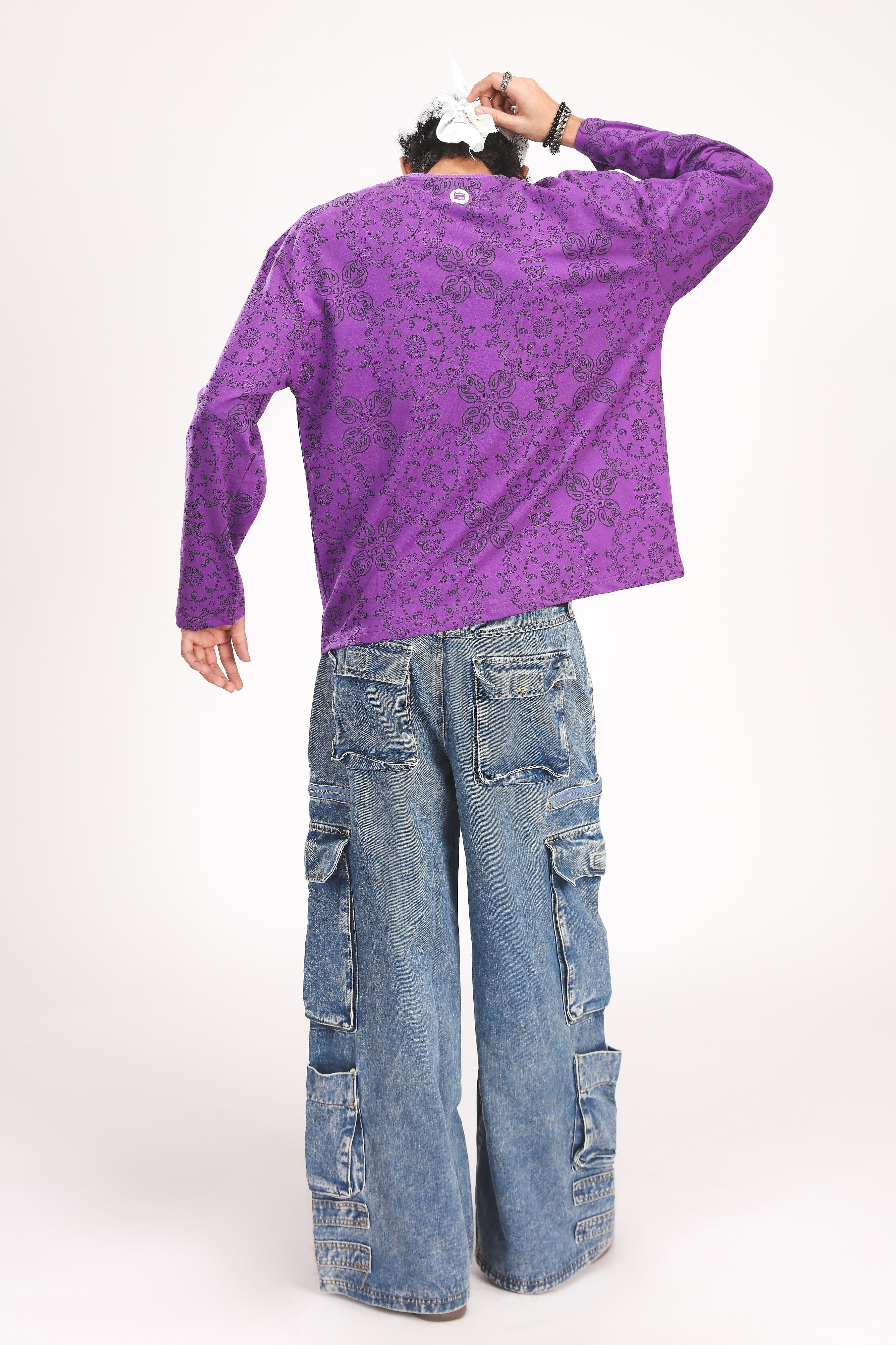 PURPLE PAISLEY TEE