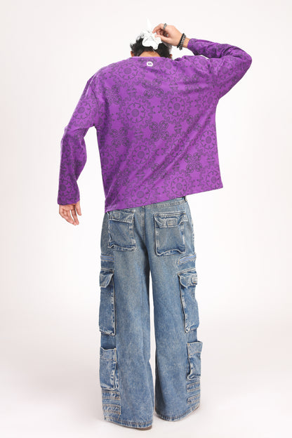 PURPLE PAISLEY TEE