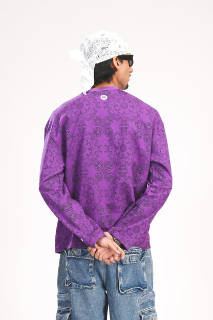 PURPLE PAISLEY TEE