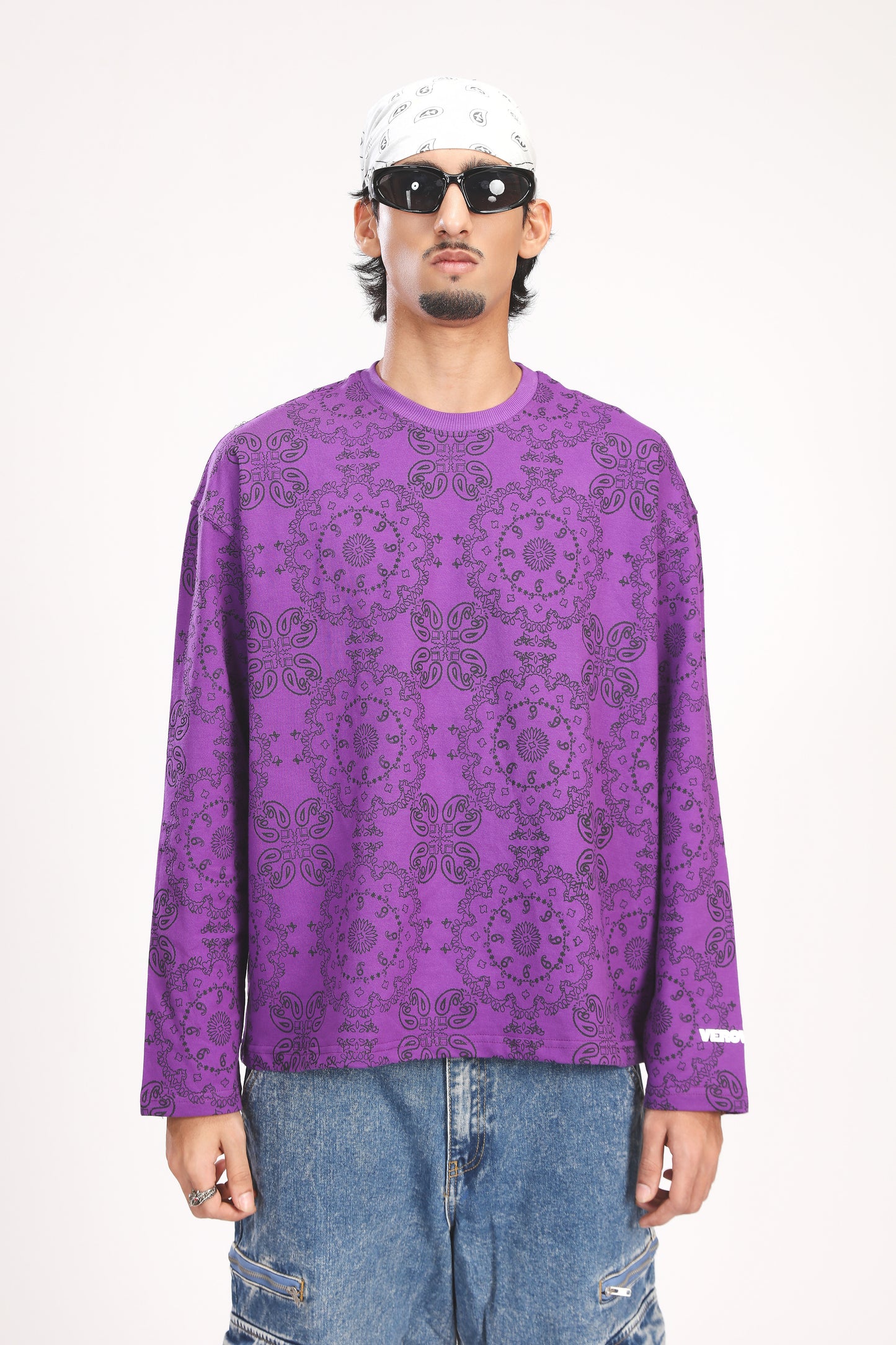PURPLE PAISLEY TEE