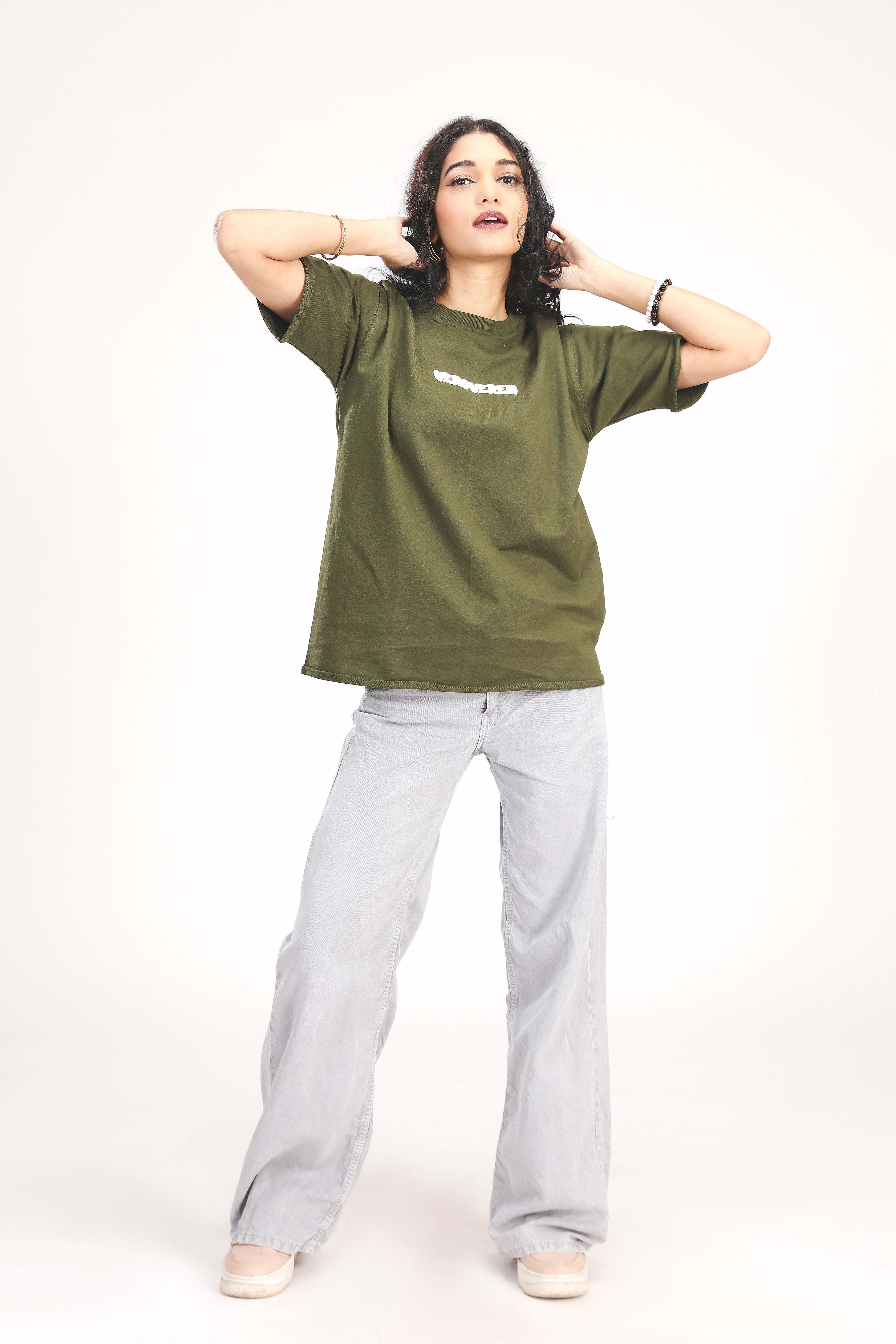 ANXIETY OLIVE GREEN TEE