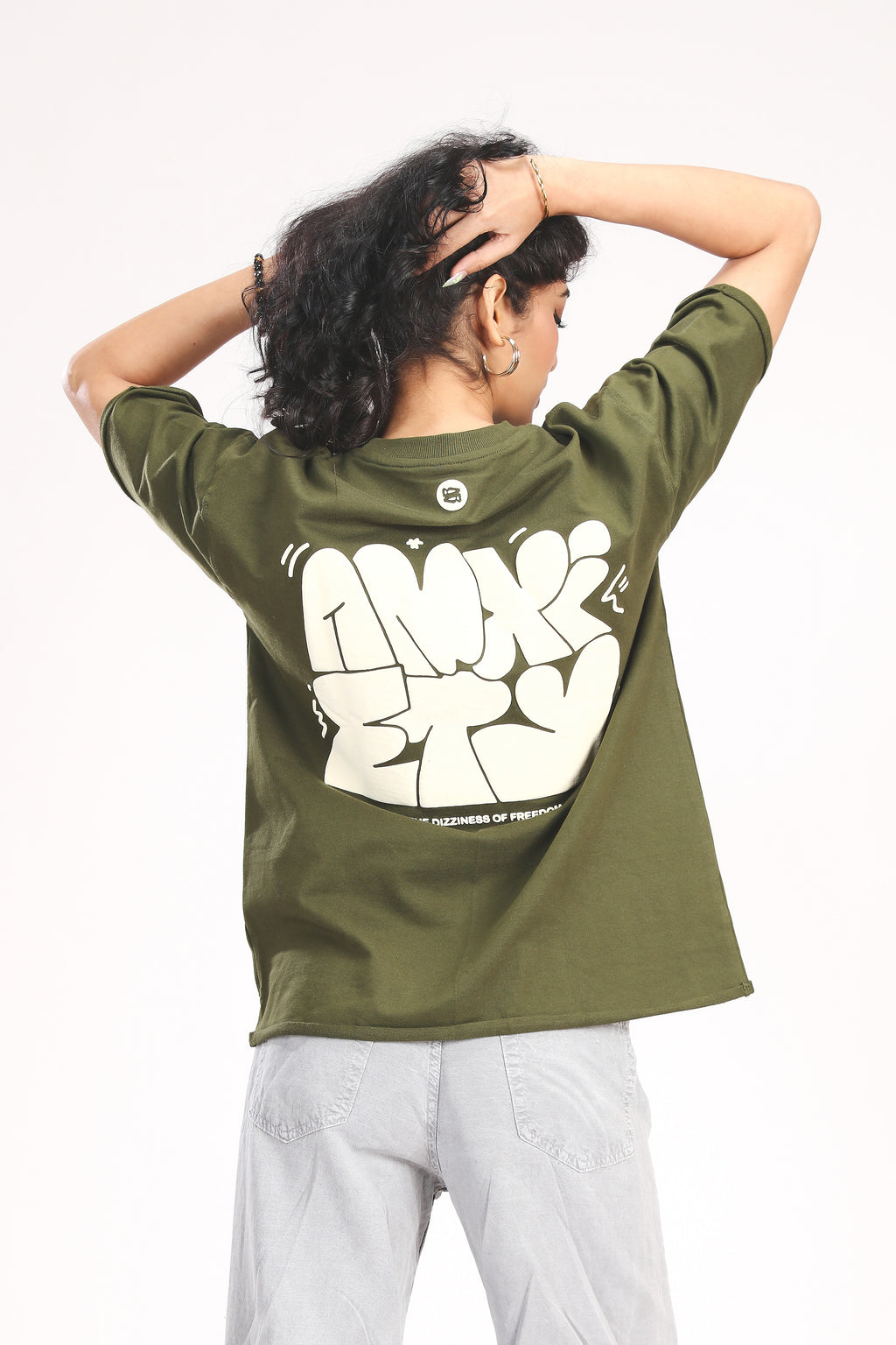 ANXIETY OLIVE GREEN TEE