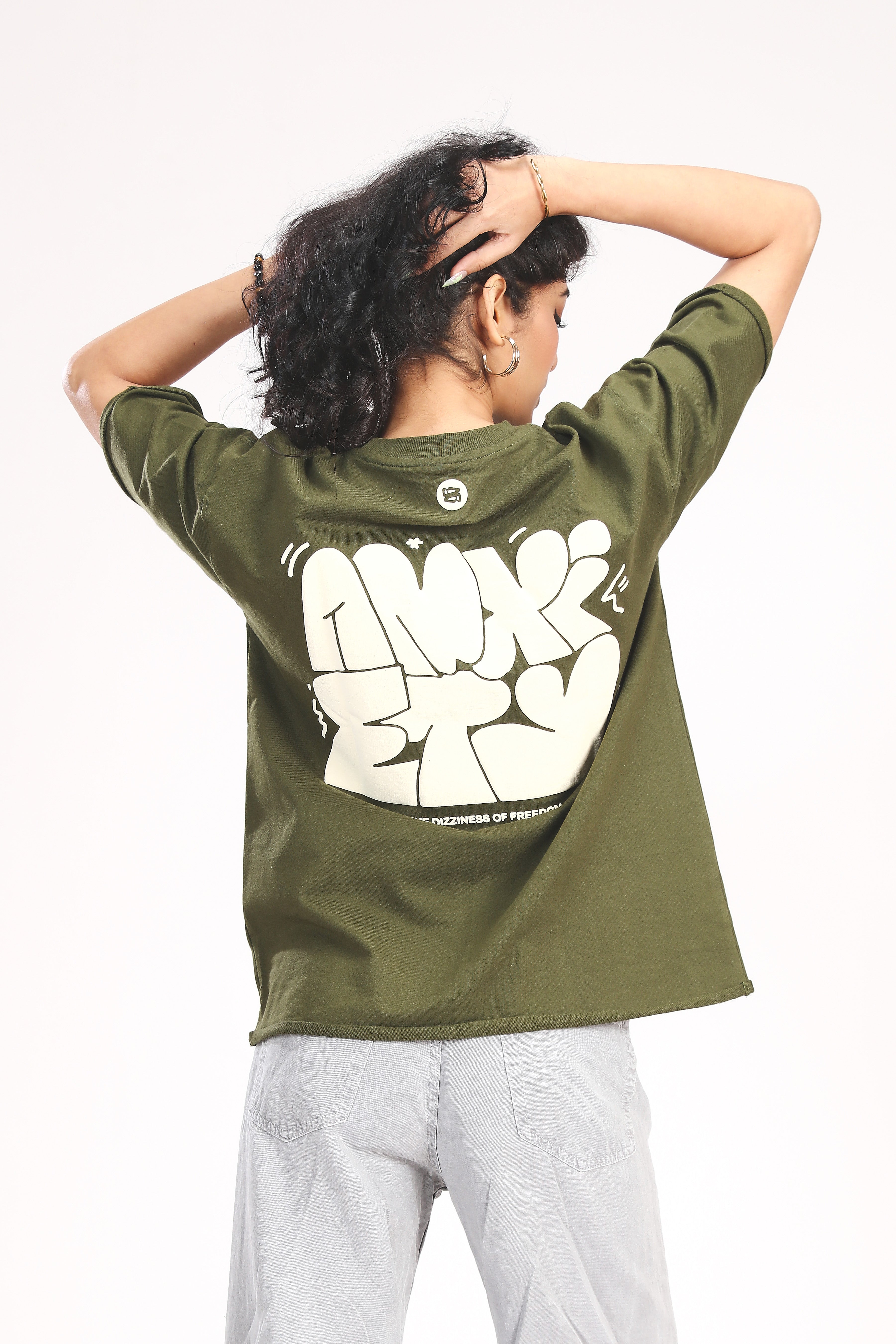ANXIETY OLIVE GREEN TEE