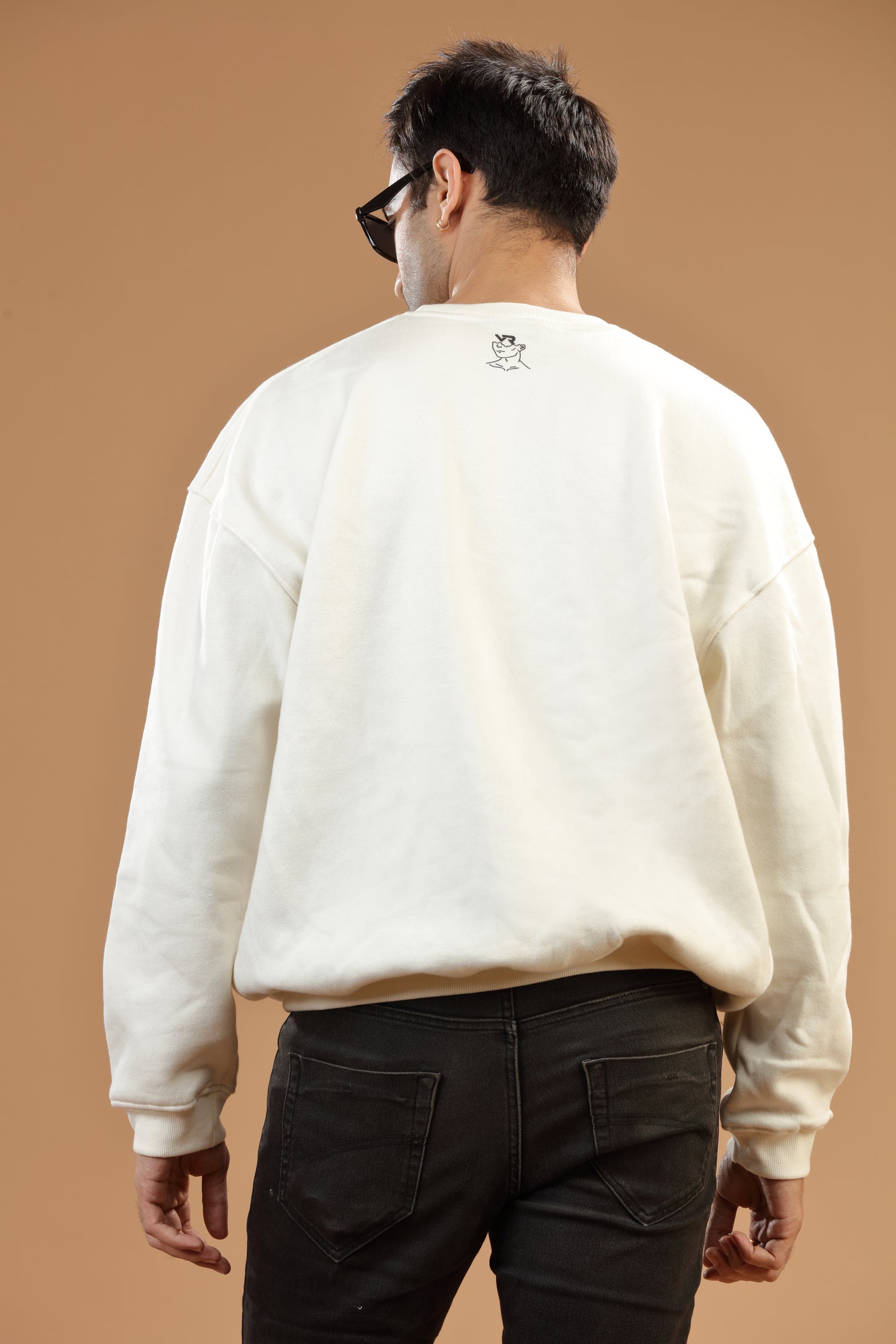 Off White Round Neck Sweatshirt