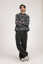 BLACK PAISLEY TEE