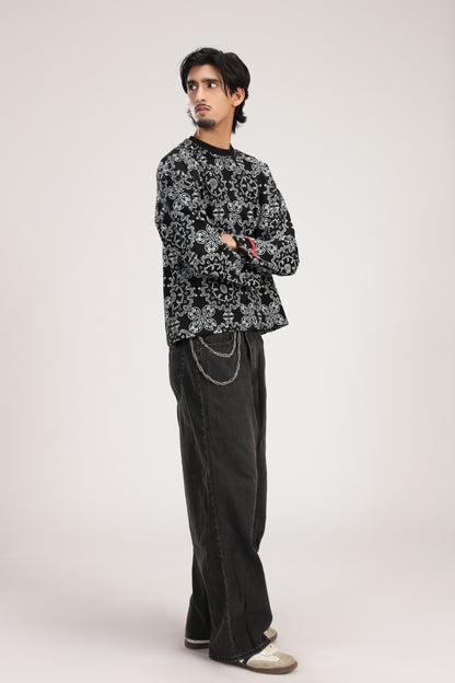 BLACK PAISLEY TEE
